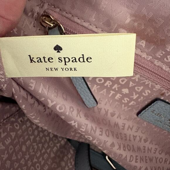 Kate Spade New York blue leather satchel handbag tote purse - Picture 11 of 14